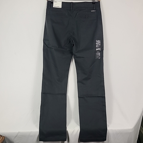 NEW Eddie BauerMen's 32 x 34 Flex Wrinkle-Resistant Sport Chinos Carbon Gray $85 - Picture 5 of 9